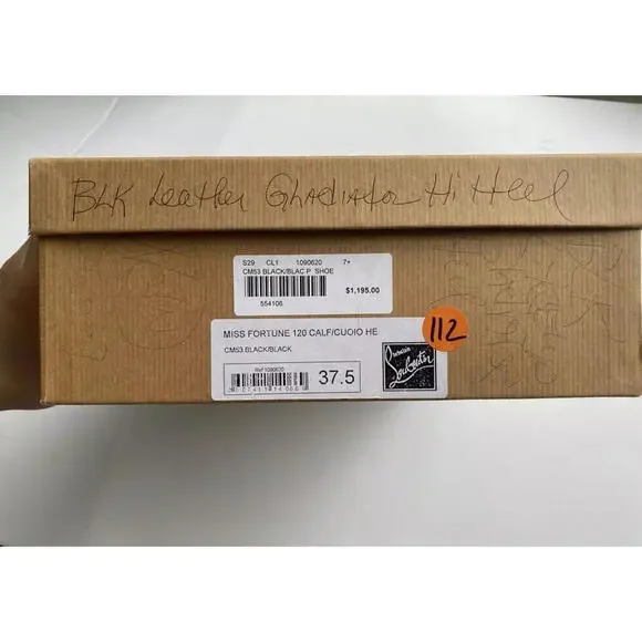 Christian Louboutin Black Miss Fortune Lace Up Platform 120 Sandal Shoe 37.5/7